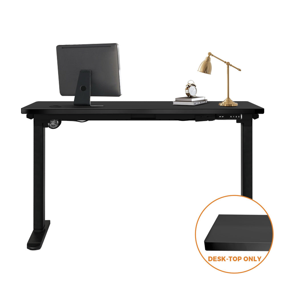 Standing Desk Tabletop with Drilled Hole Black 120x60cm