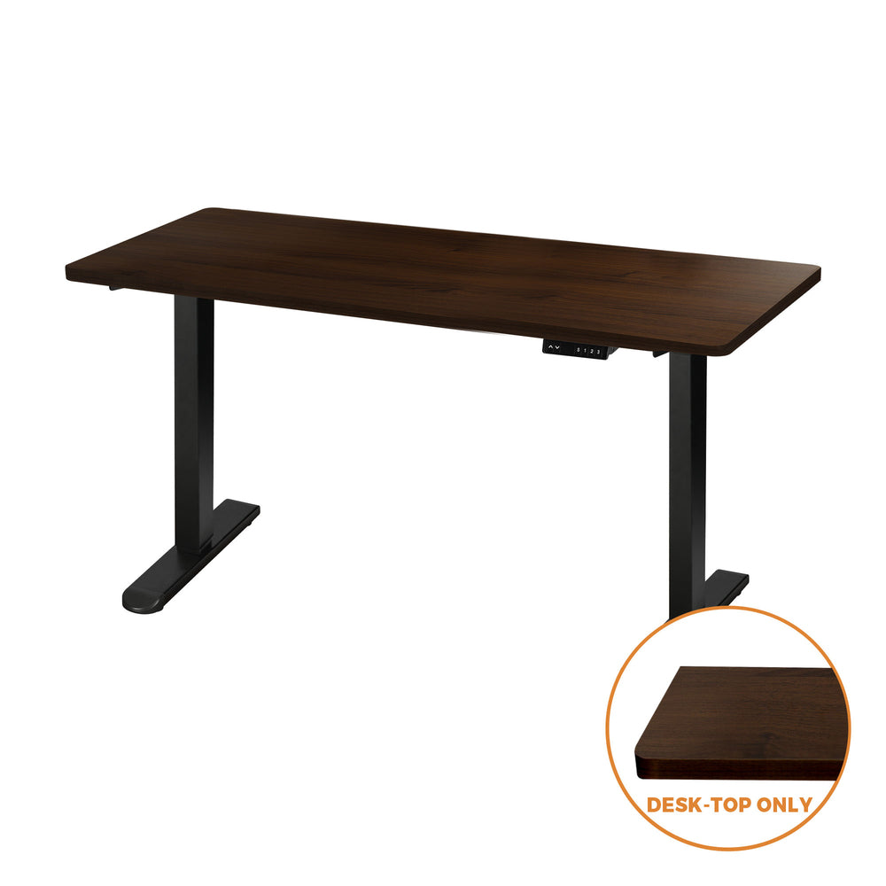 Standing Desk Tabletop with Drilled Hole Walnut 160x75cm