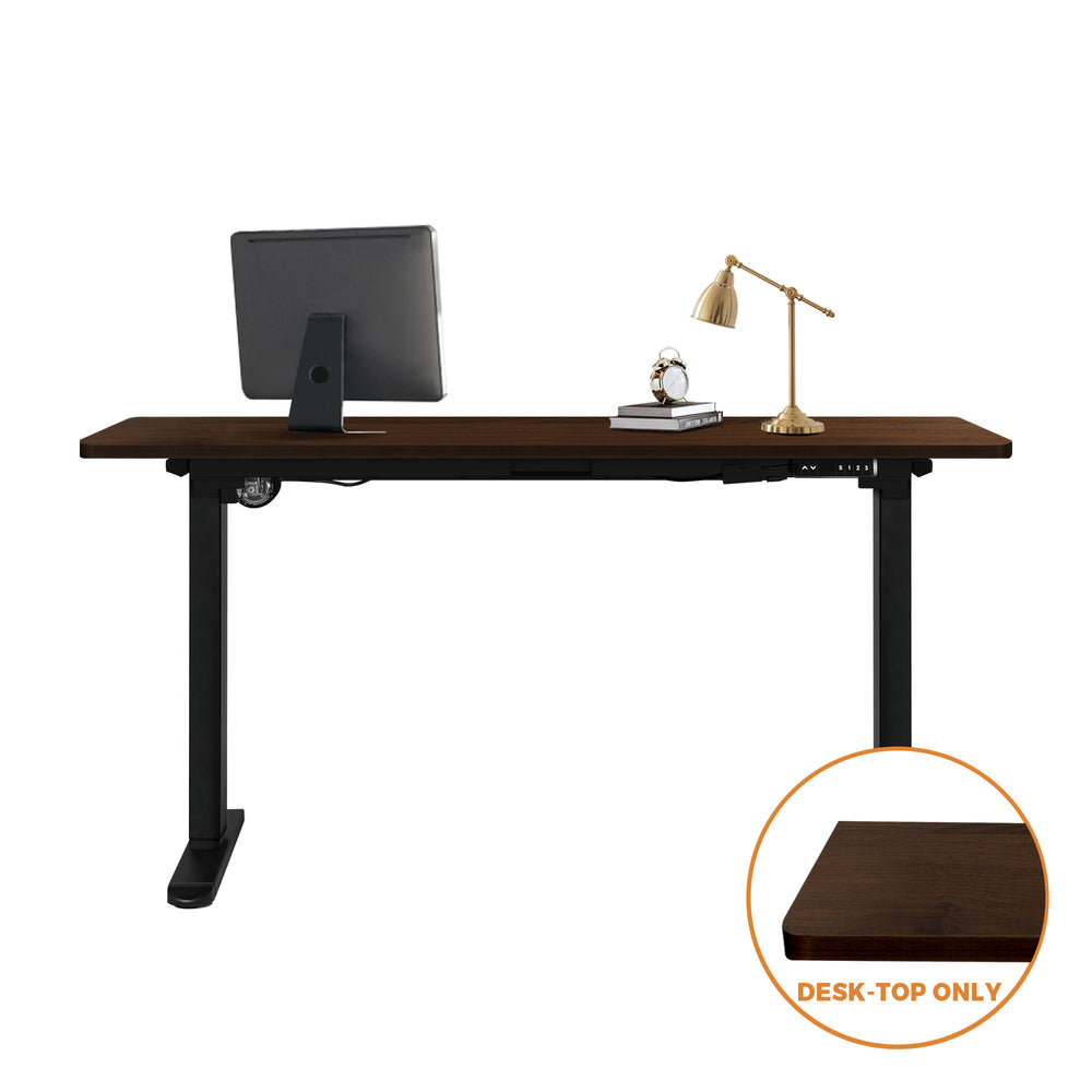 Standing Desk Tabletop with Drilled Hole Walnut 160x75cm