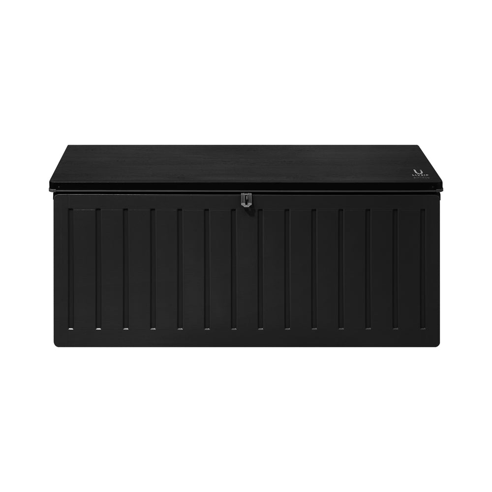Outdoor Storage Bench Box 490L Black