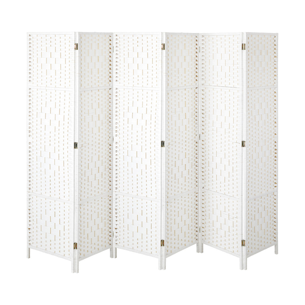 Room Divider 6 Panel Privacy Screen White