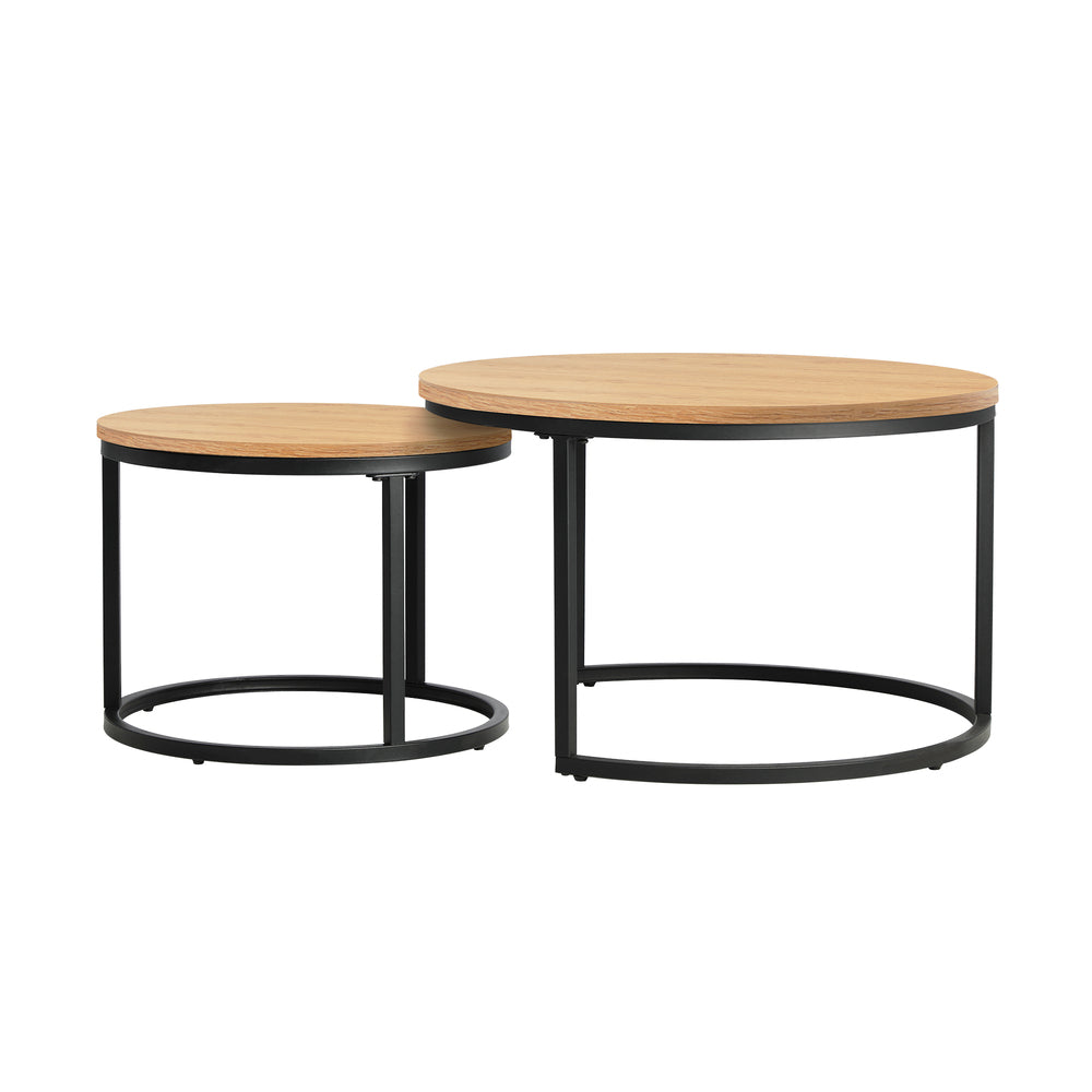 Set of 2 Round Nesting Coffee Tables