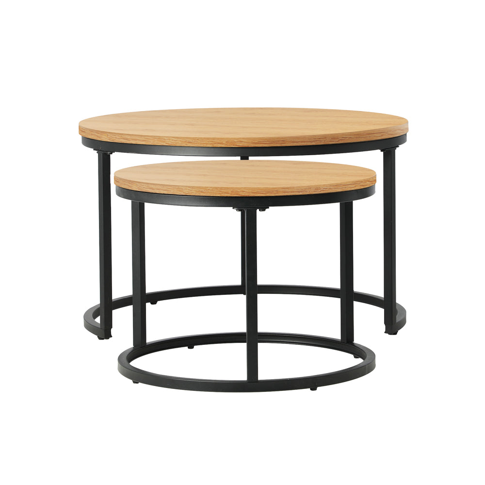 Set of 2 Round Nesting Coffee Tables