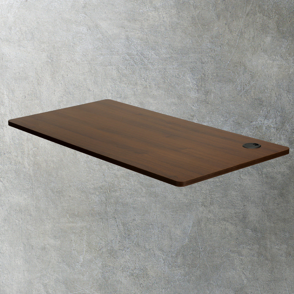 Standing Desktop Walnut with Drilled Hole 150x75cm