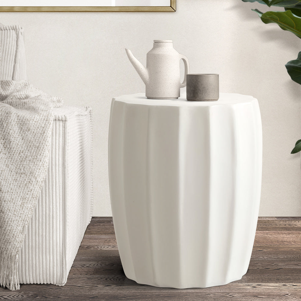 Terrazzo Concrete Outdoor Side Table Stand