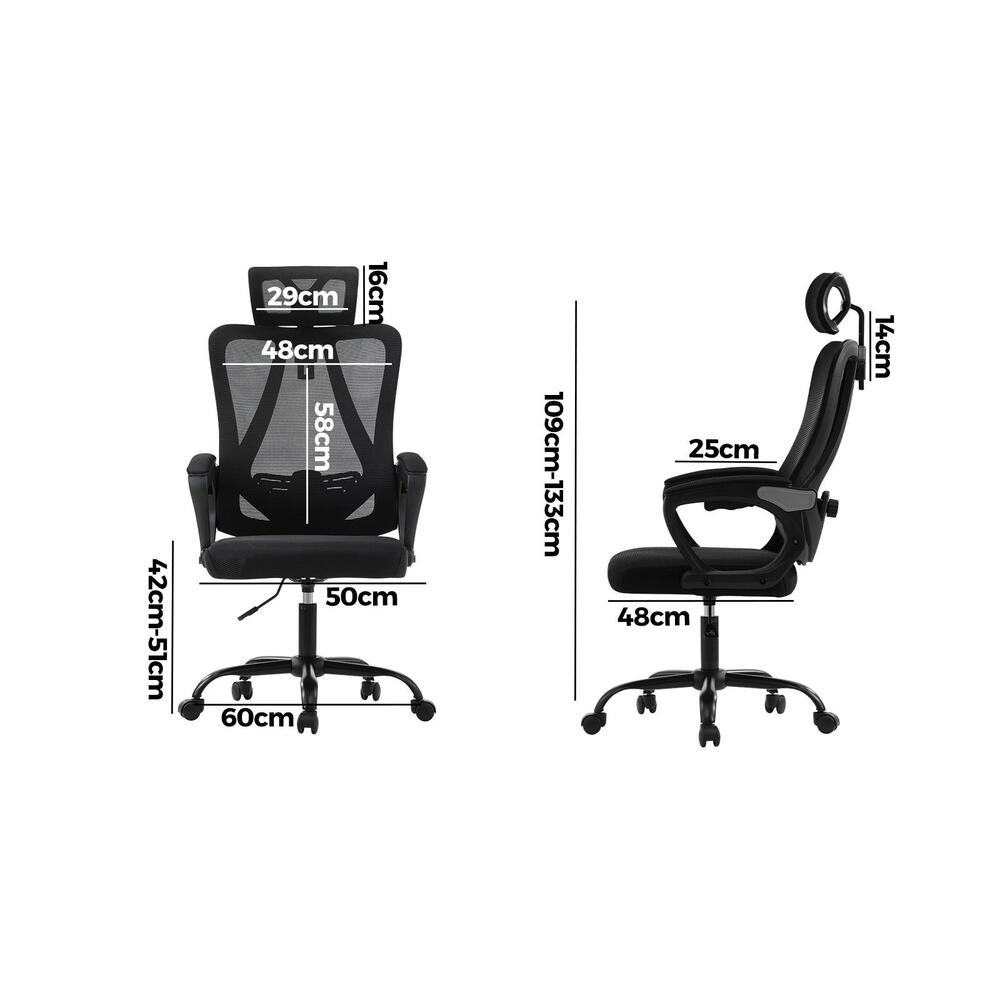 Ergonomic Office Chair with Lumbar Support Black