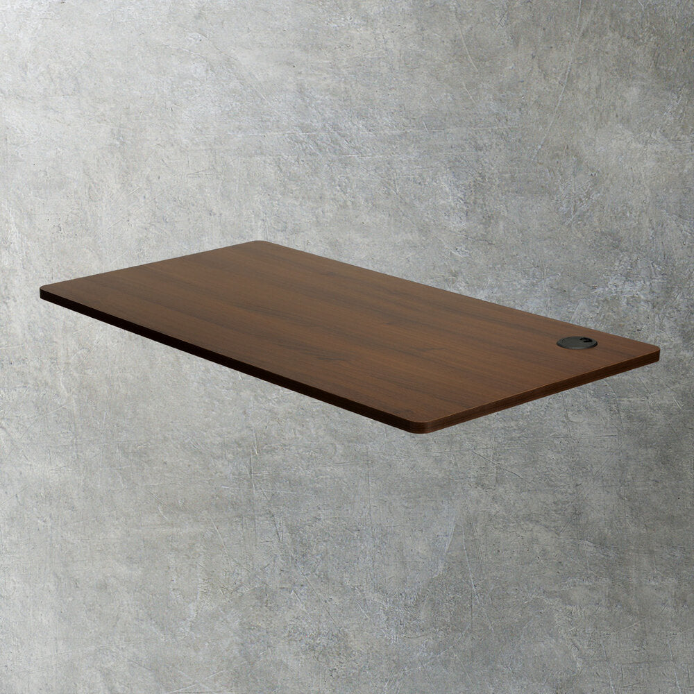 Standing Desk Top with Drilled Hole Walnut  140x70cm