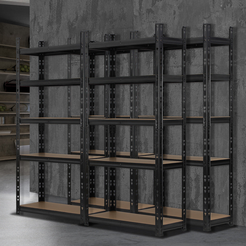 1.5m Adjustable 5 Tier Warehouse Storage Racks Set of 4