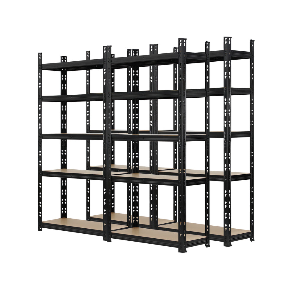 1.5m Adjustable 5 Tier Warehouse Storage Racks Set of 4