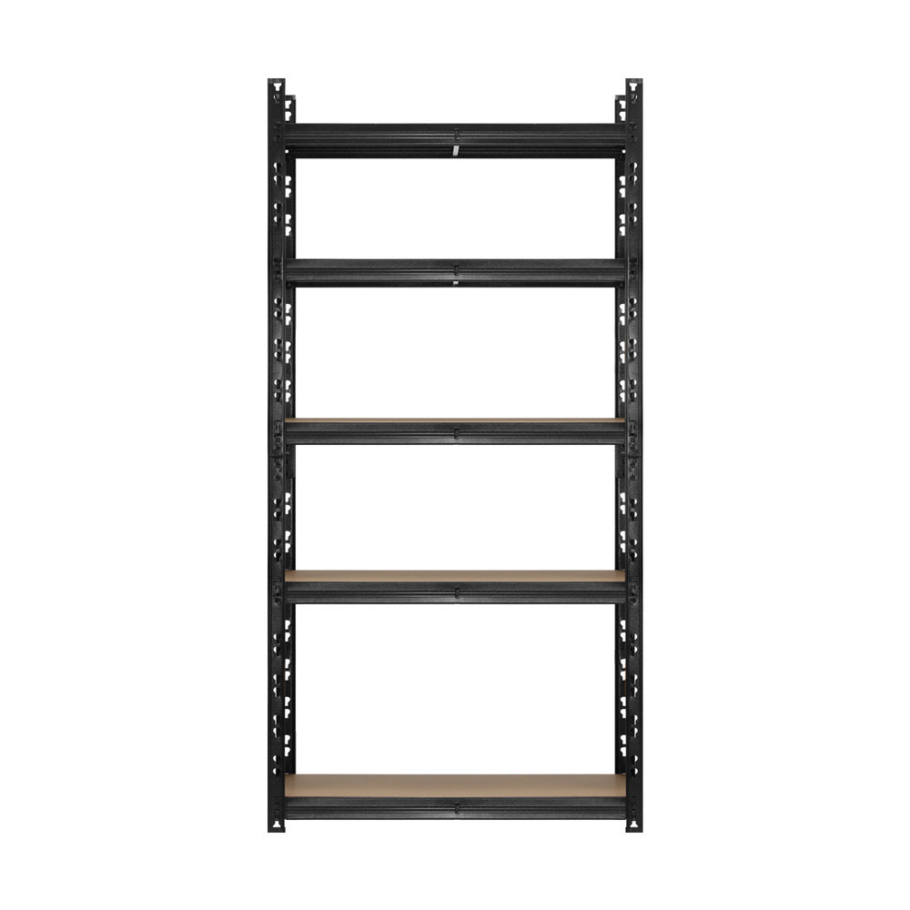 Black Warehouse Storage Shelf with Steel Frame 1.8cm