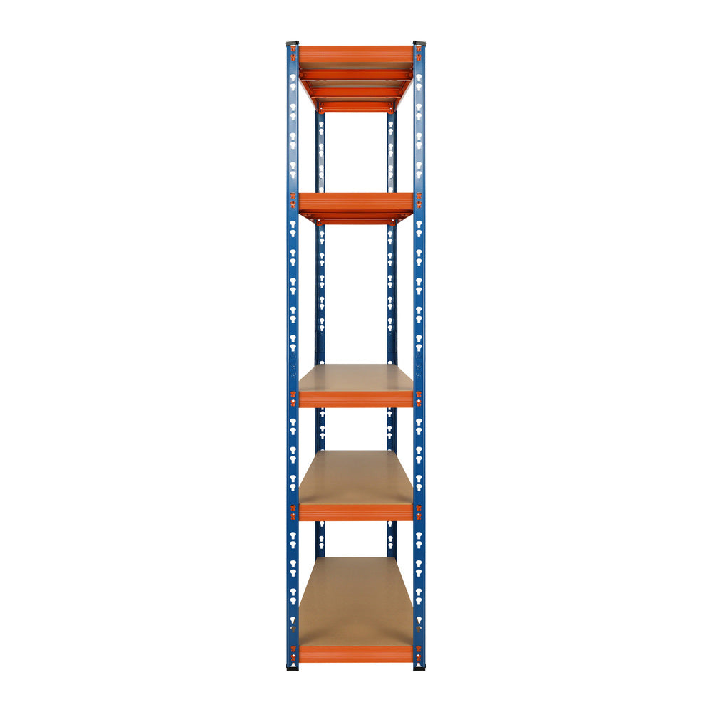 1.8cm Warehouse Storage Shelf with Steel Frame Orange and Blue
