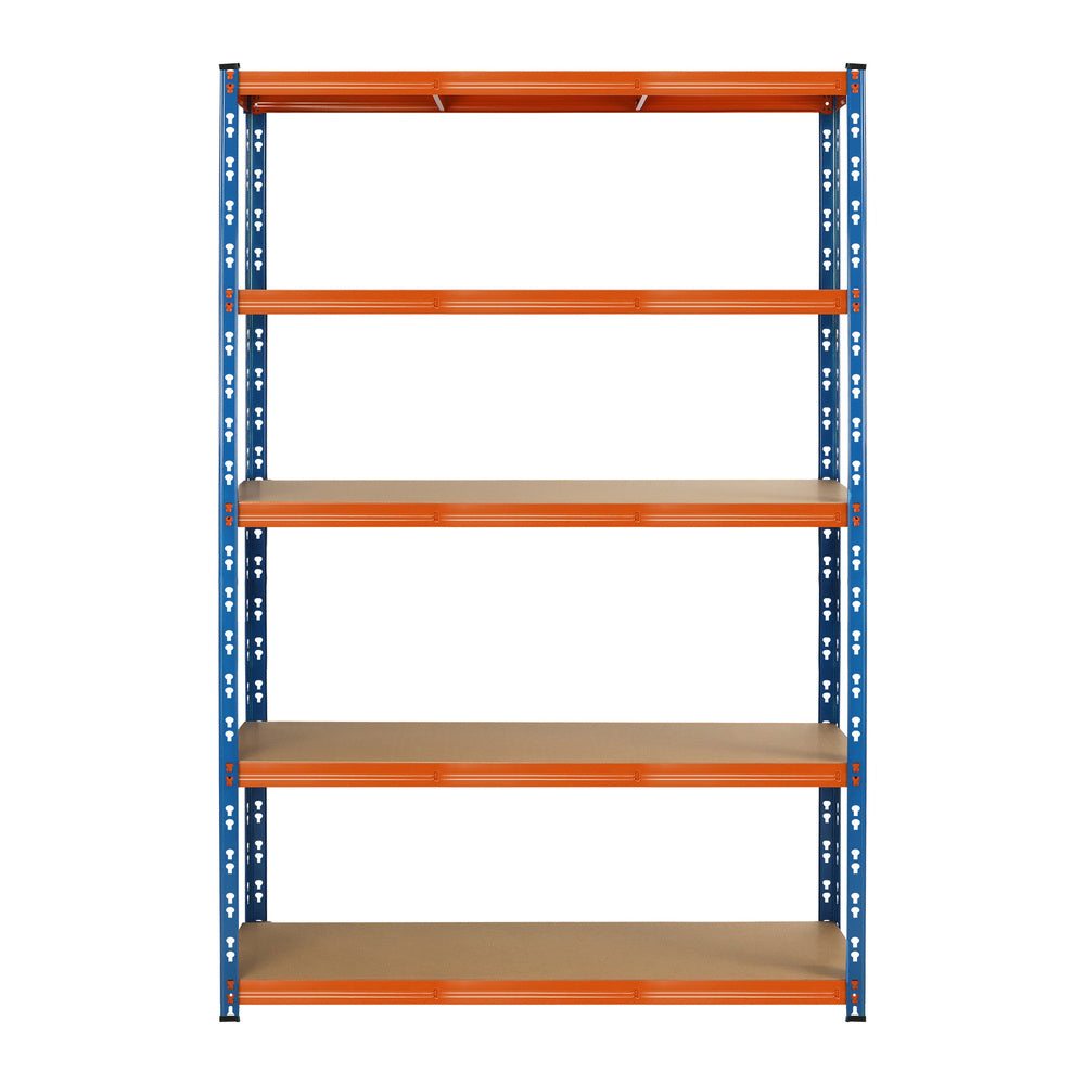 1.8cm Warehouse Storage Shelf with Steel Frame Orange and Blue