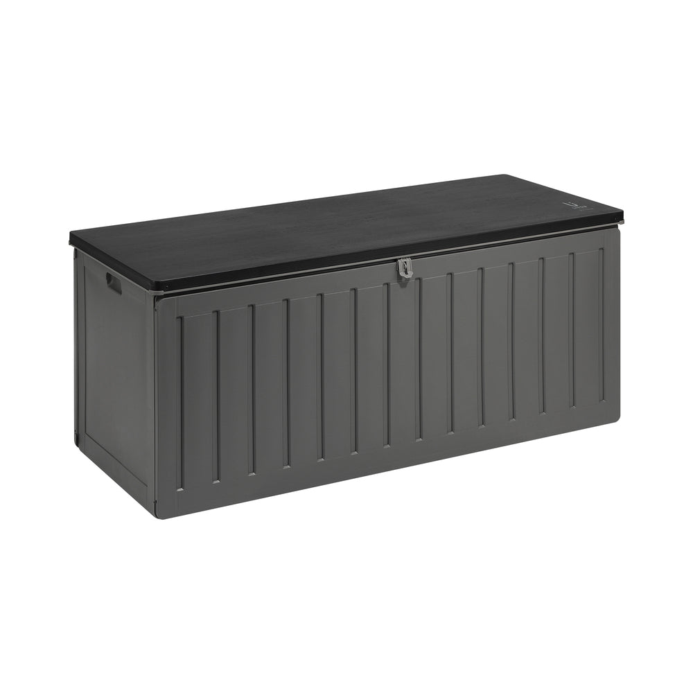 Outdoor Storage Bench Box 490L Black and Grey