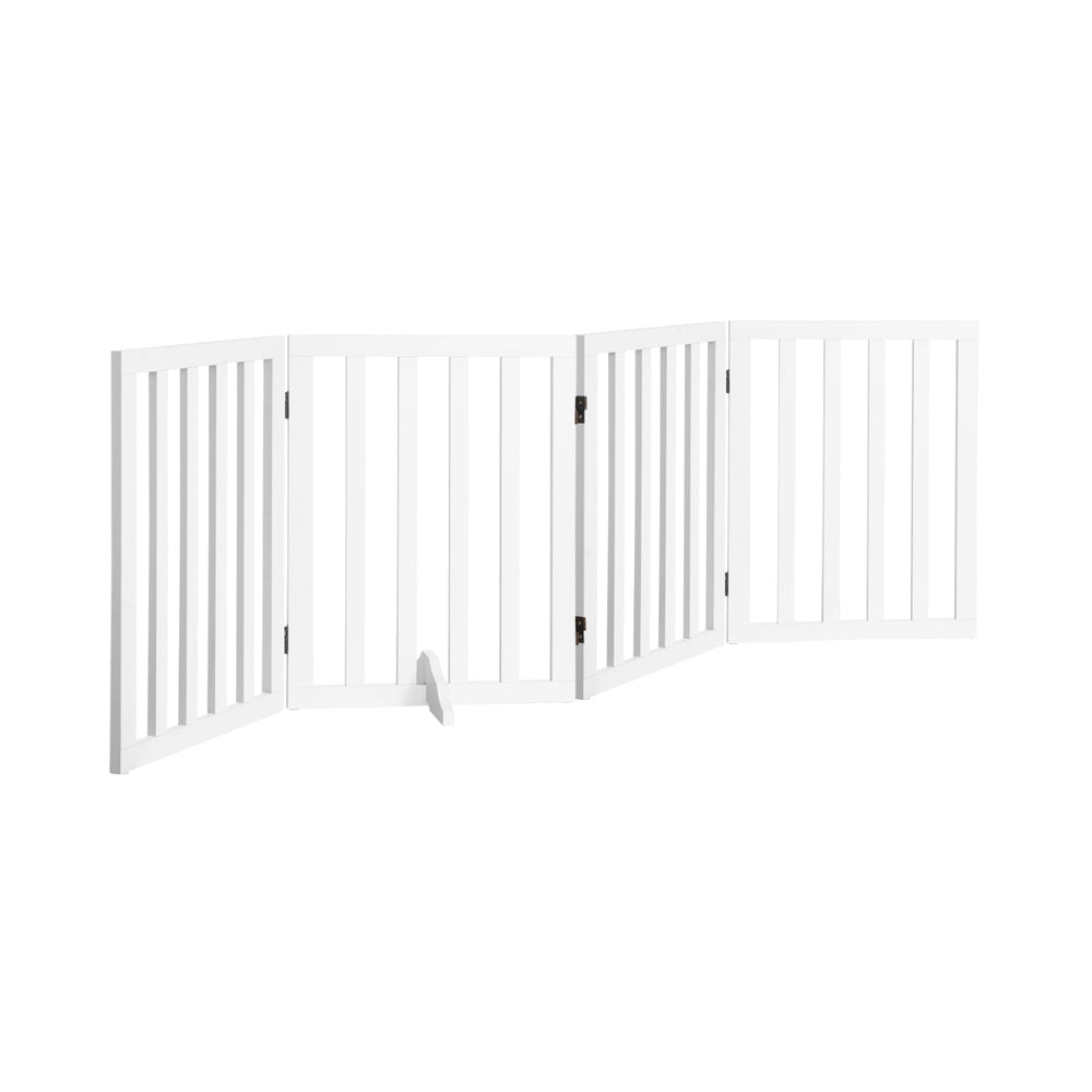 Wooden Dog Fence Pet Gate with 4 Panels