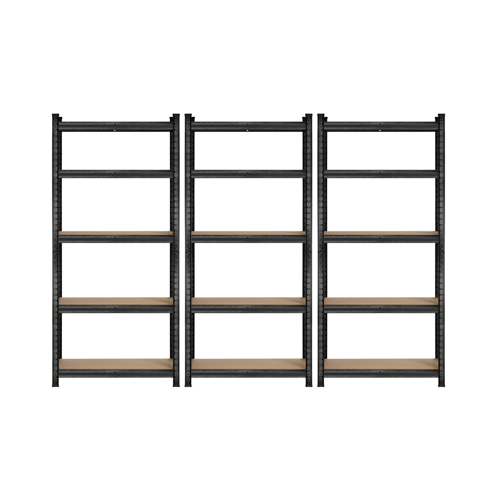 3pcs 5-Tier Warehouse Storage Rack 1.5m