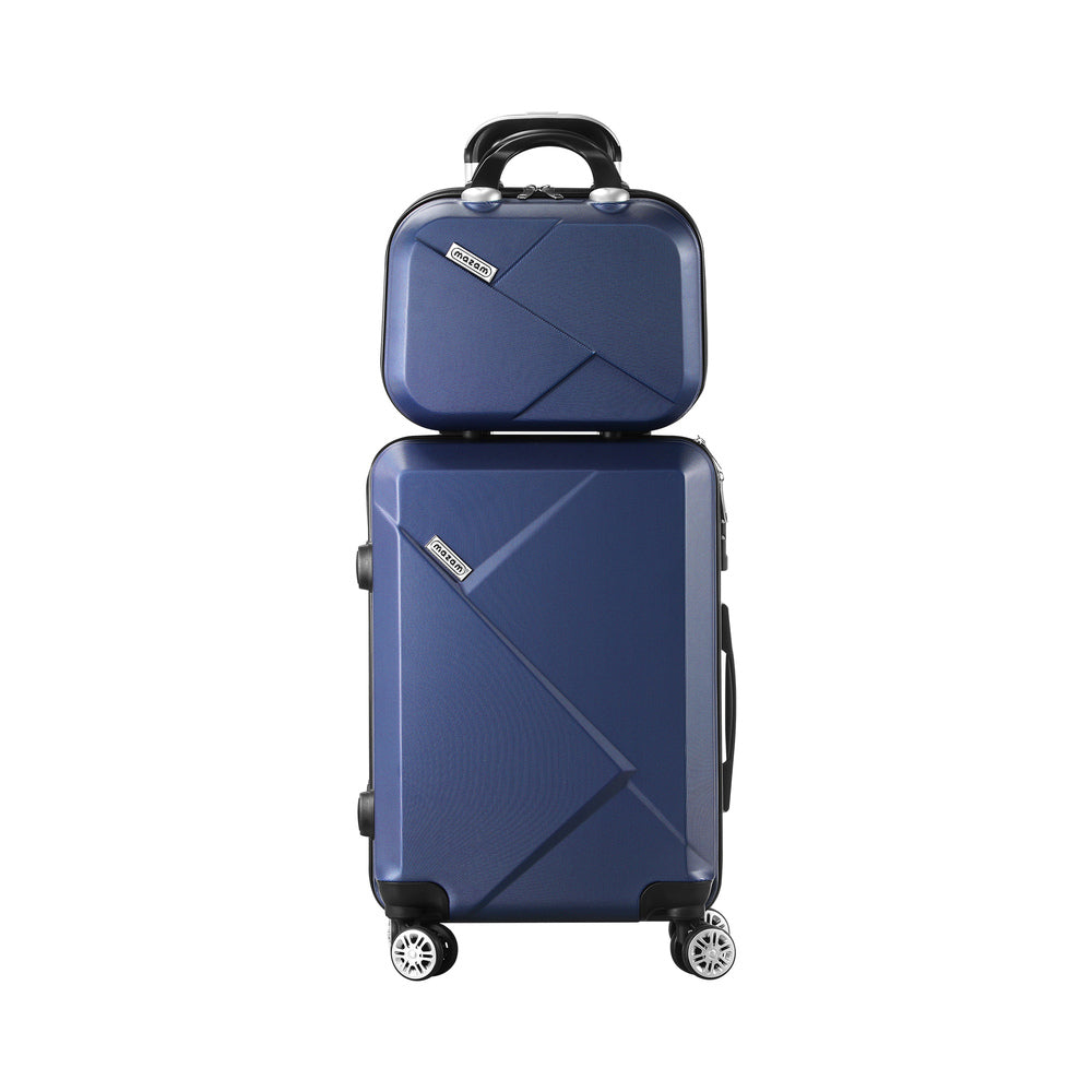 2PCS Luggage Set Hard Shell with TSA Lock Navy Blue