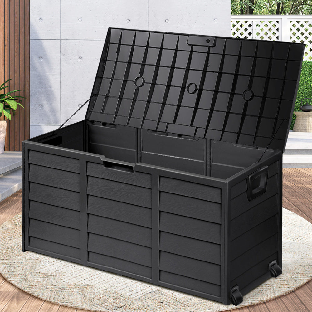 Lockable Outdoor Storage Box 290L Black