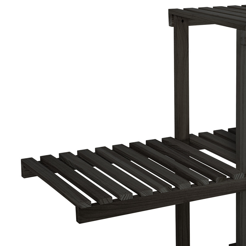 6 Tier Plant Stand Flower Pot Rack Black