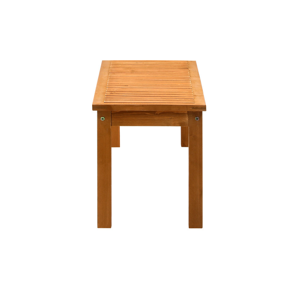 120cm Wooden Garden Bench Slatted Seat 2 Seater