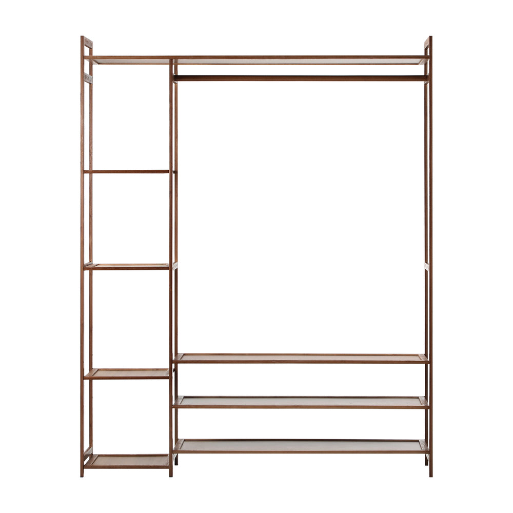 Open Wardrobe with Eight Display Shelves