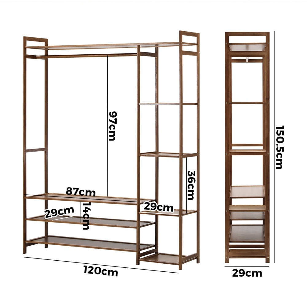 Open Wardrobe with Eight Display Shelves