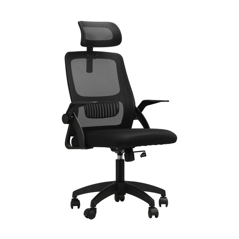 Office Chair Black Mesh Headrest and Backrest
