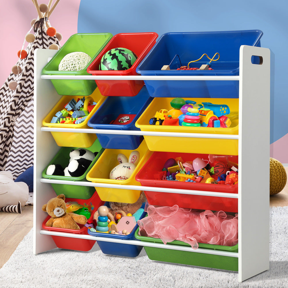 Kids Toy Box Organizer with 12 Bins