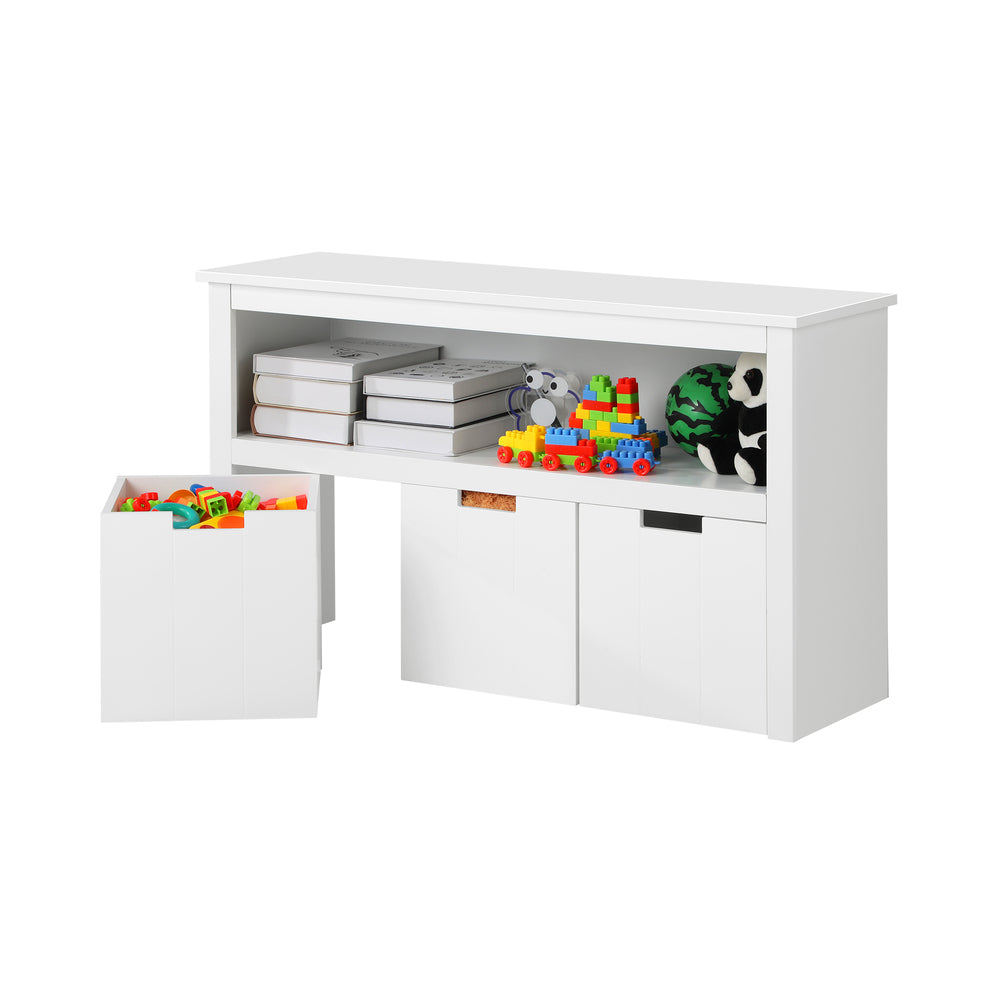 Kids Wooden Storage Cabinet with Portable Box