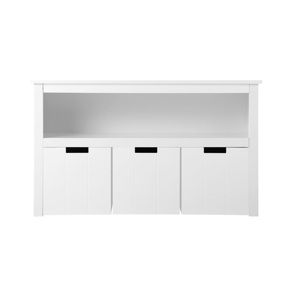 Kids Wooden Storage Cabinet with Portable Box