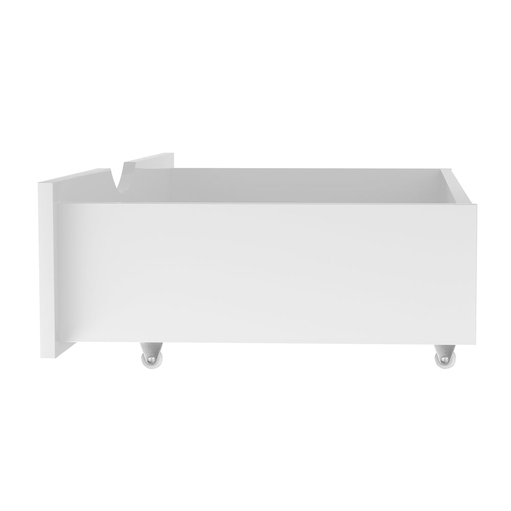 Two Storage Drawers Timber Trundle White