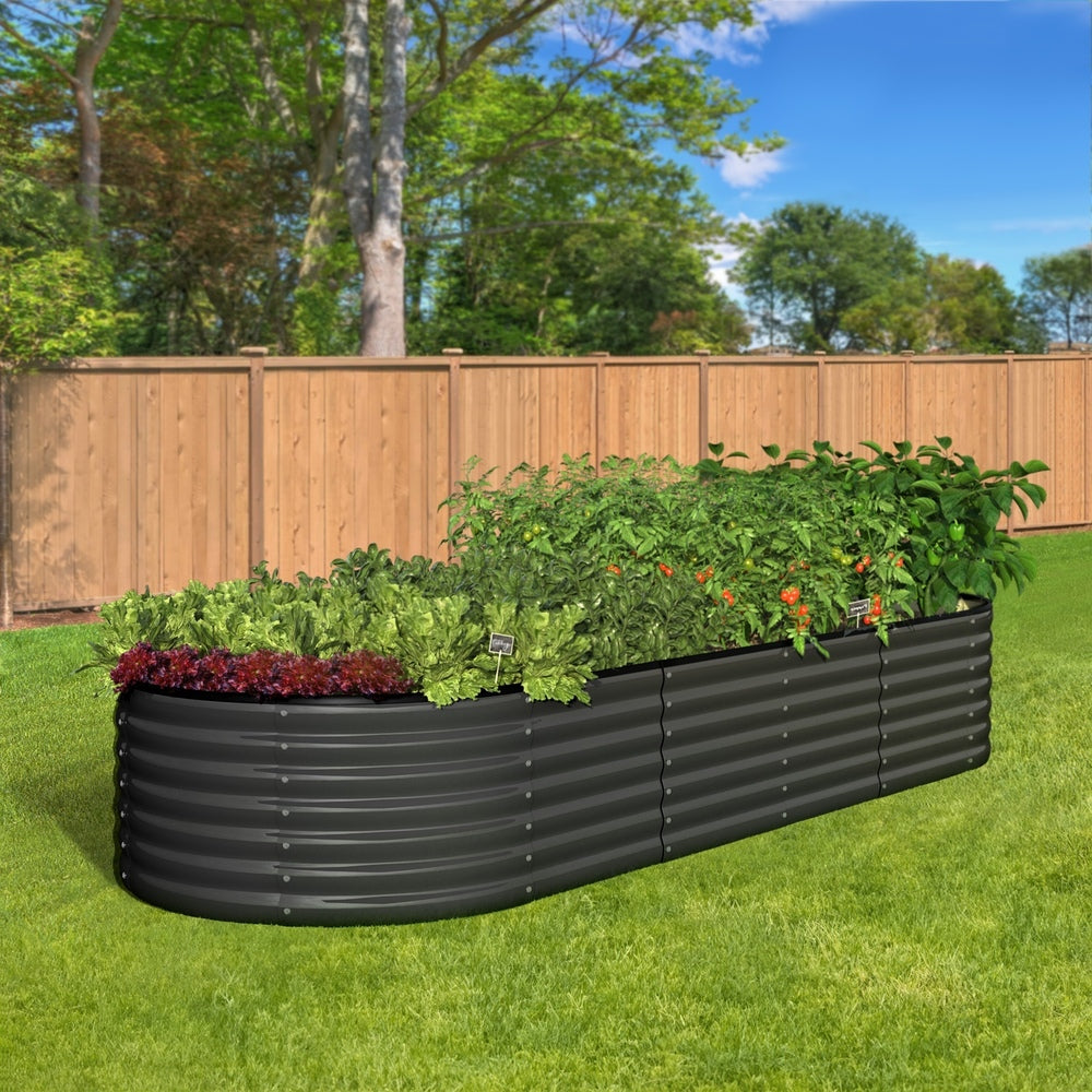 Raised Garden Bed Oval Galvanized Steel