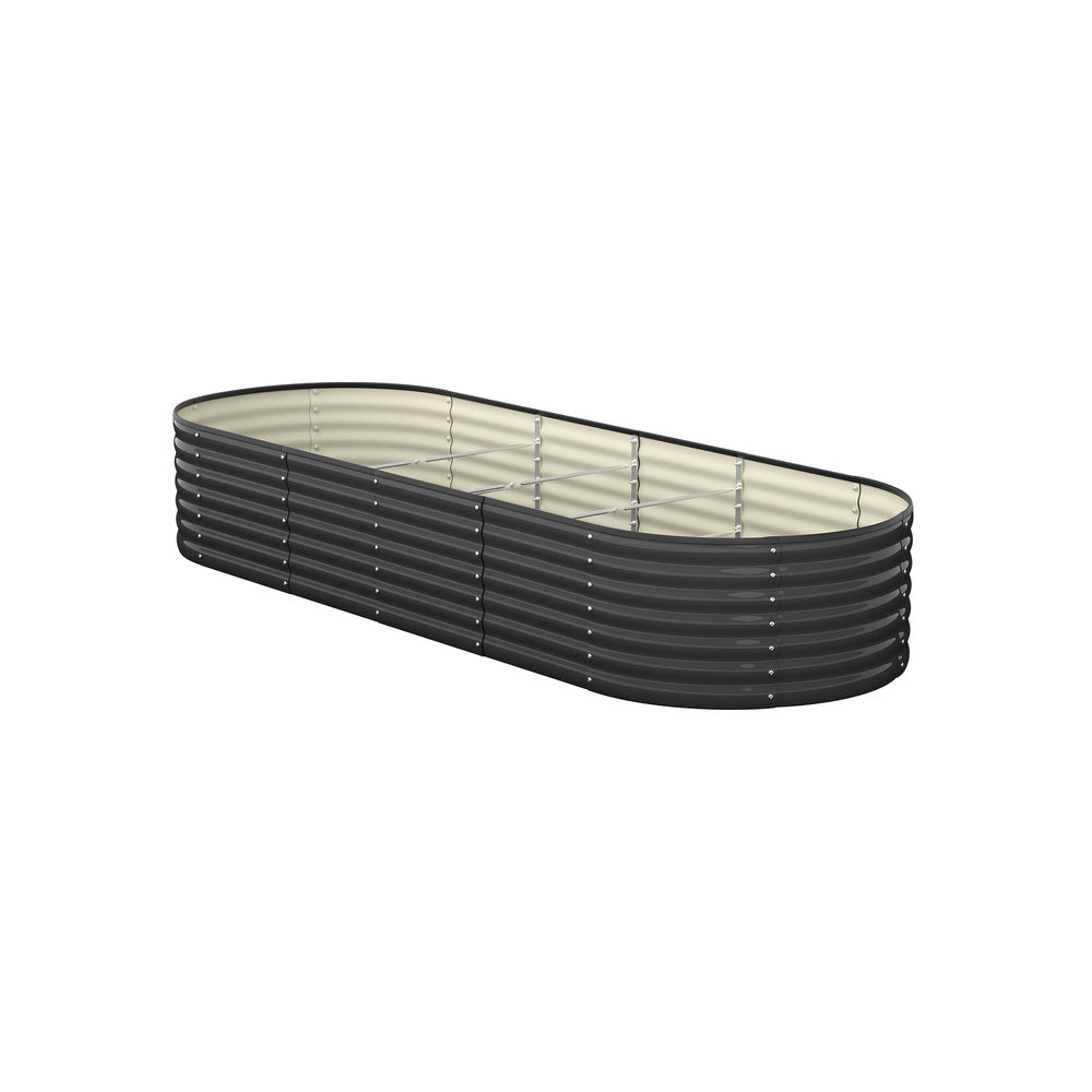 Raised Garden Bed Oval Galvanized Steel