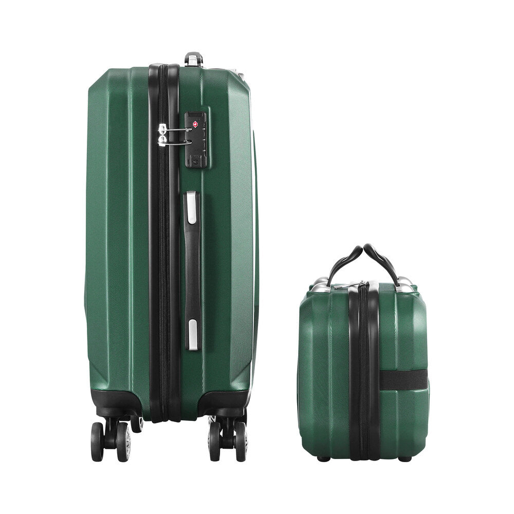 2 Piece Luggage Set TSA Lock Hard Case Green
