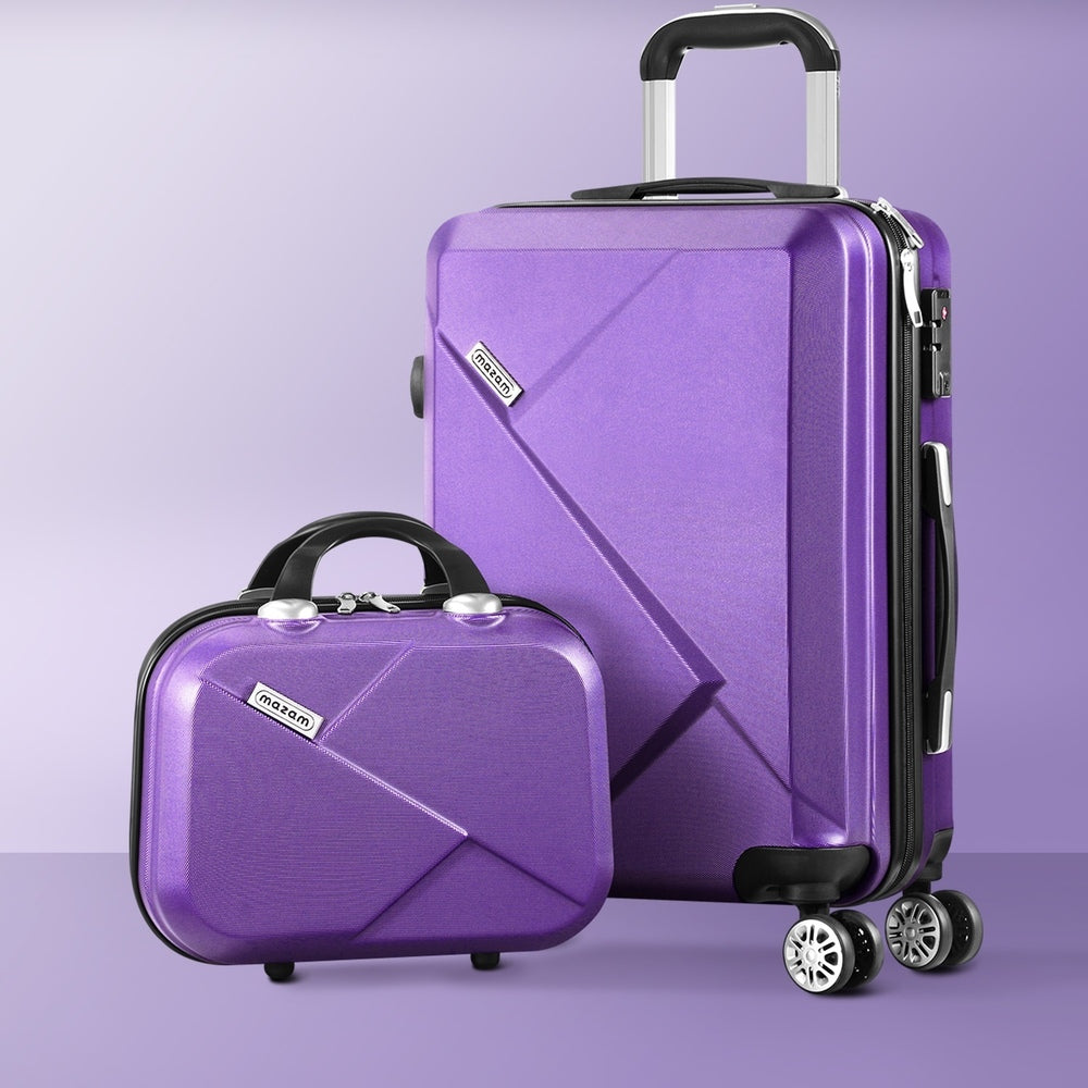 2 Piece Luggage Set TSA Lock Hard Case Purple