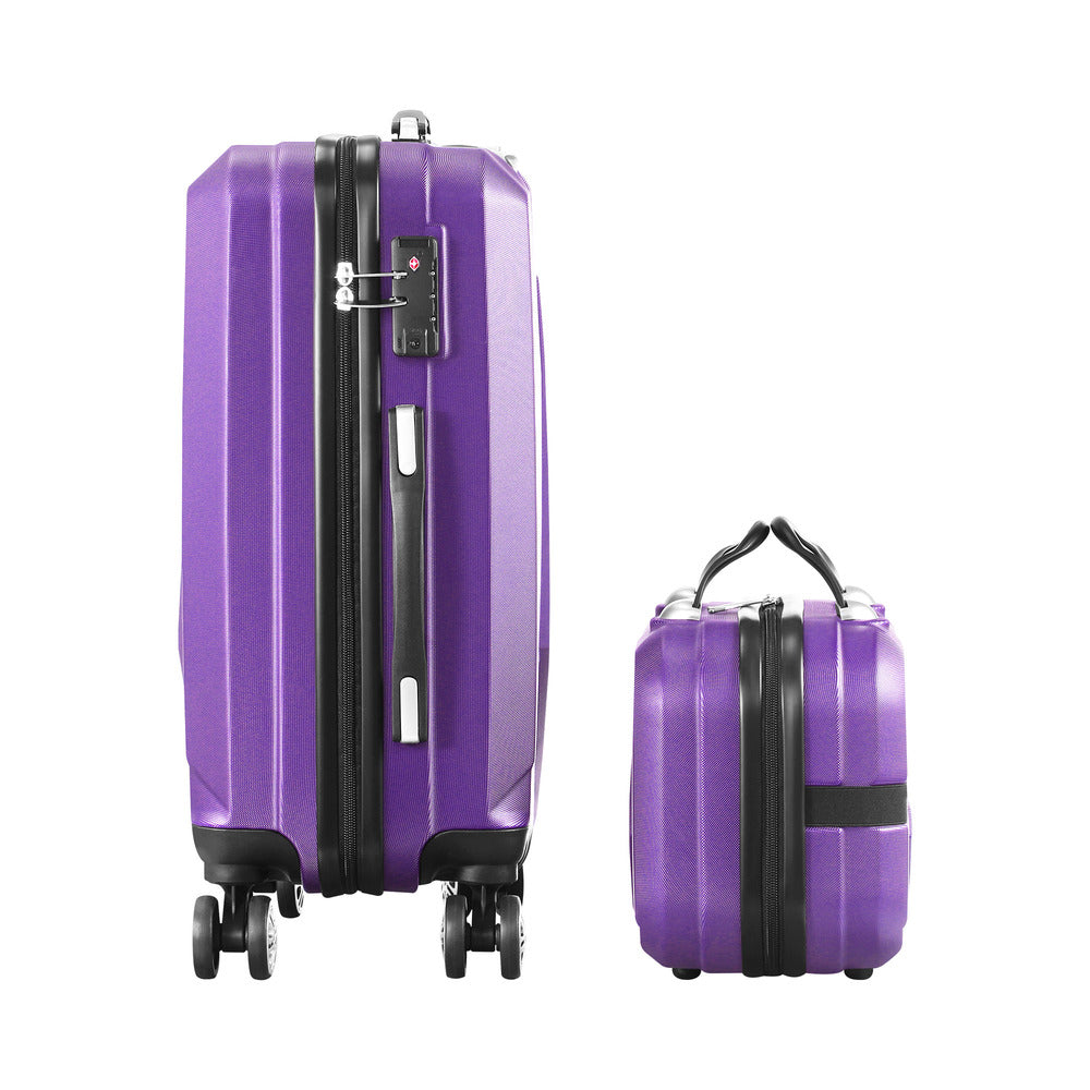 2 Piece Luggage Set TSA Lock Hard Case Purple