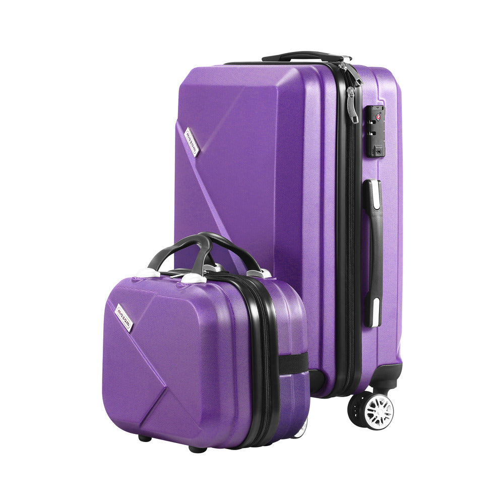 2 Piece Luggage Set TSA Lock Hard Case Purple