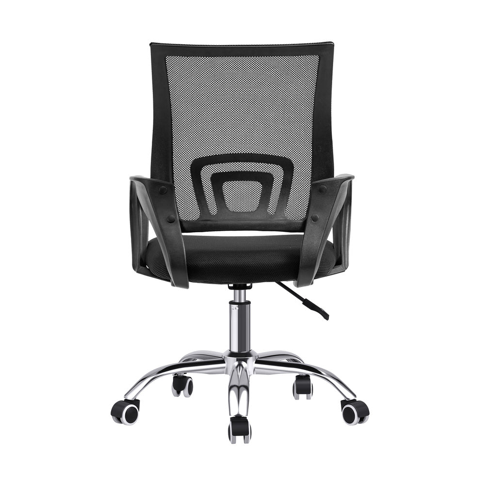 Office Chair Swivel with Armrests and Casters Black