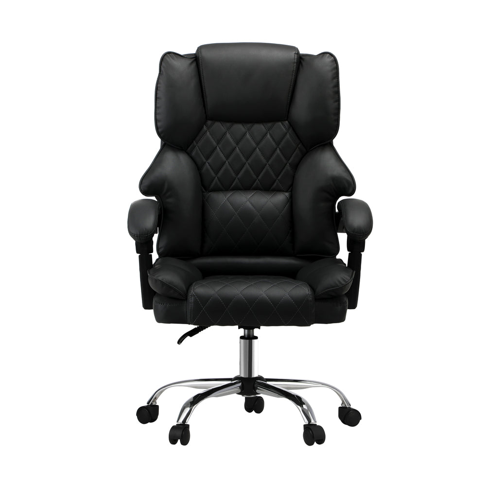Massage Office Chair PU Leather Black