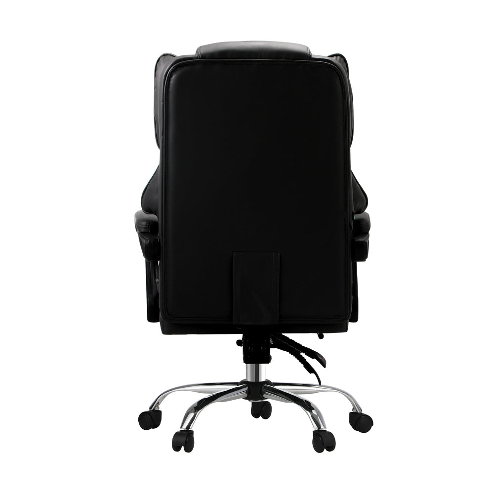 Massage Office Chair PU Leather Black