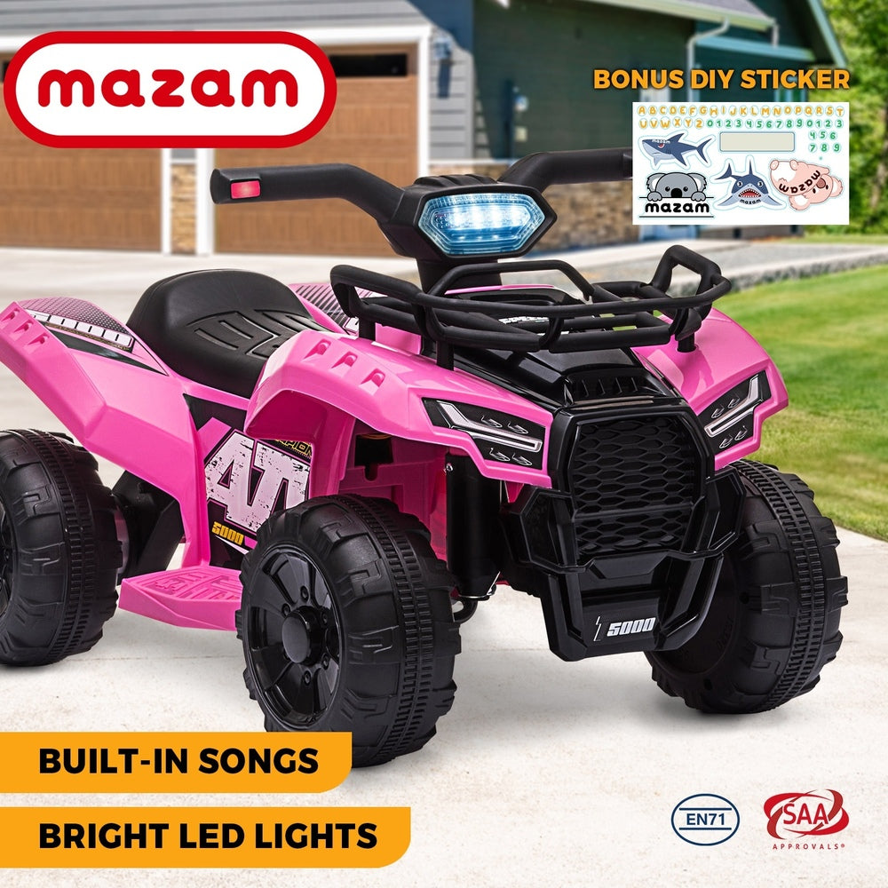Kids Electric Ride On ATV Rechargeable Car Pink