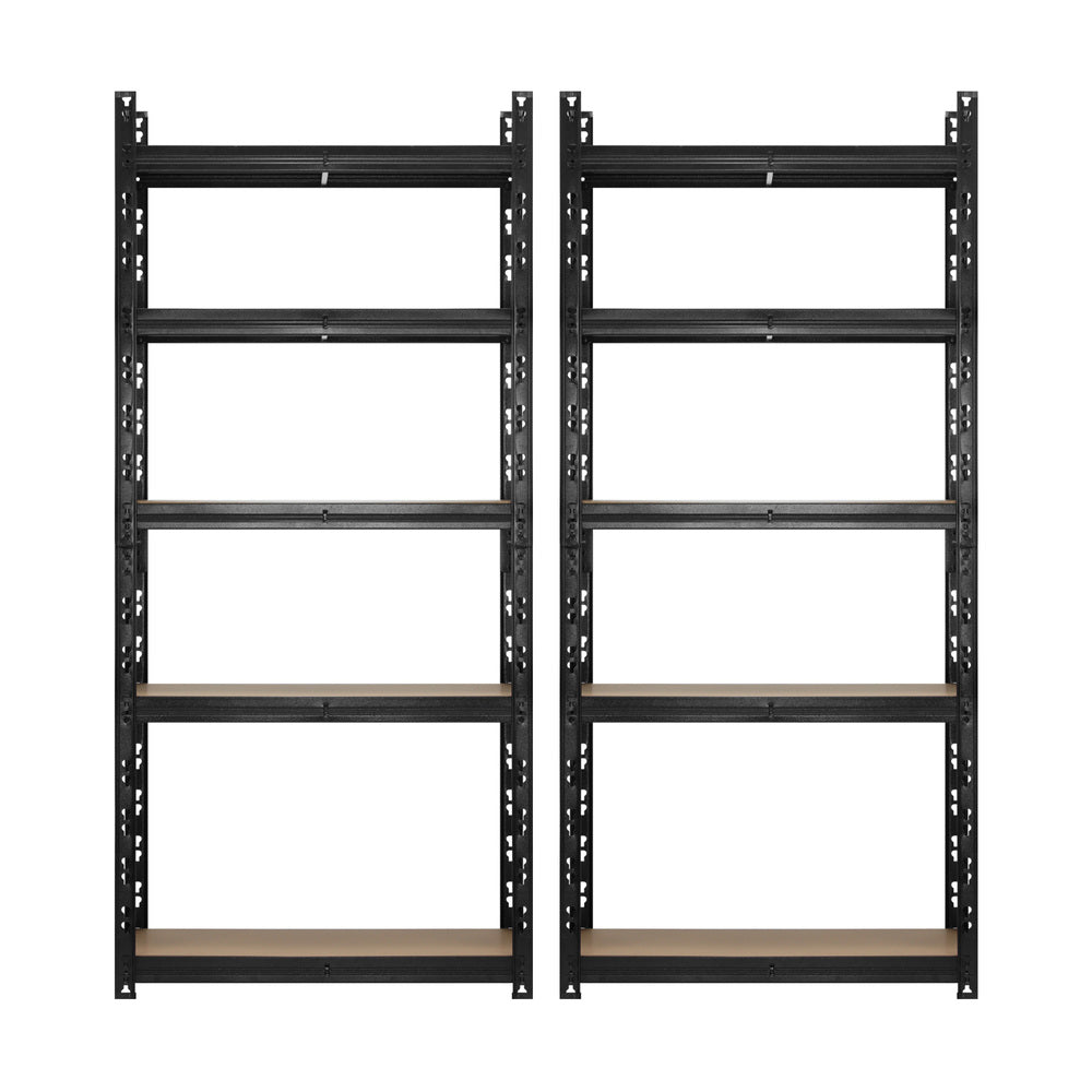 Warehouse Storage Shelf Steel Pallet Set of 2