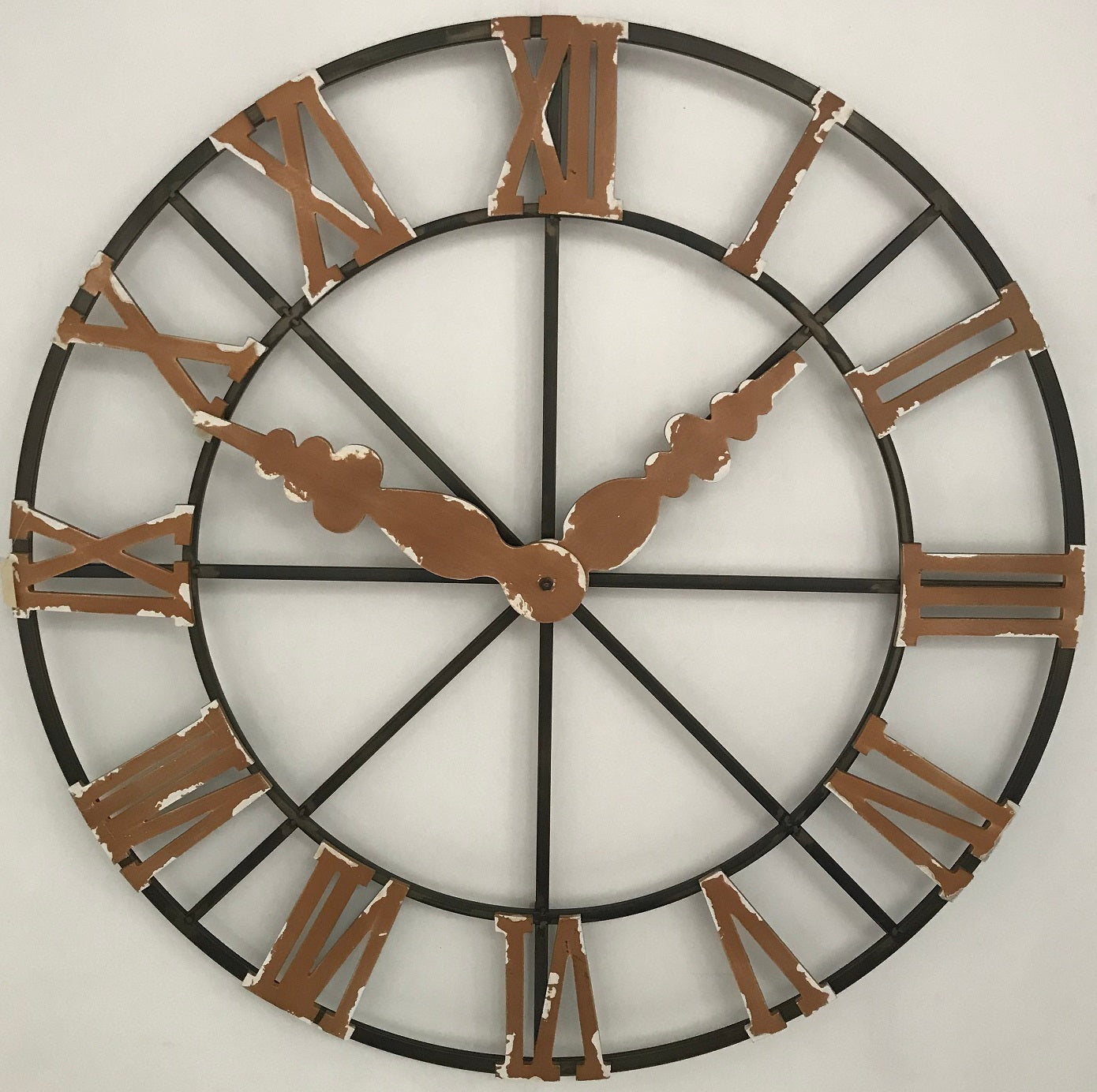 Anytime Wall Art 118cm Decorative Metal Clockface Roman Numerals