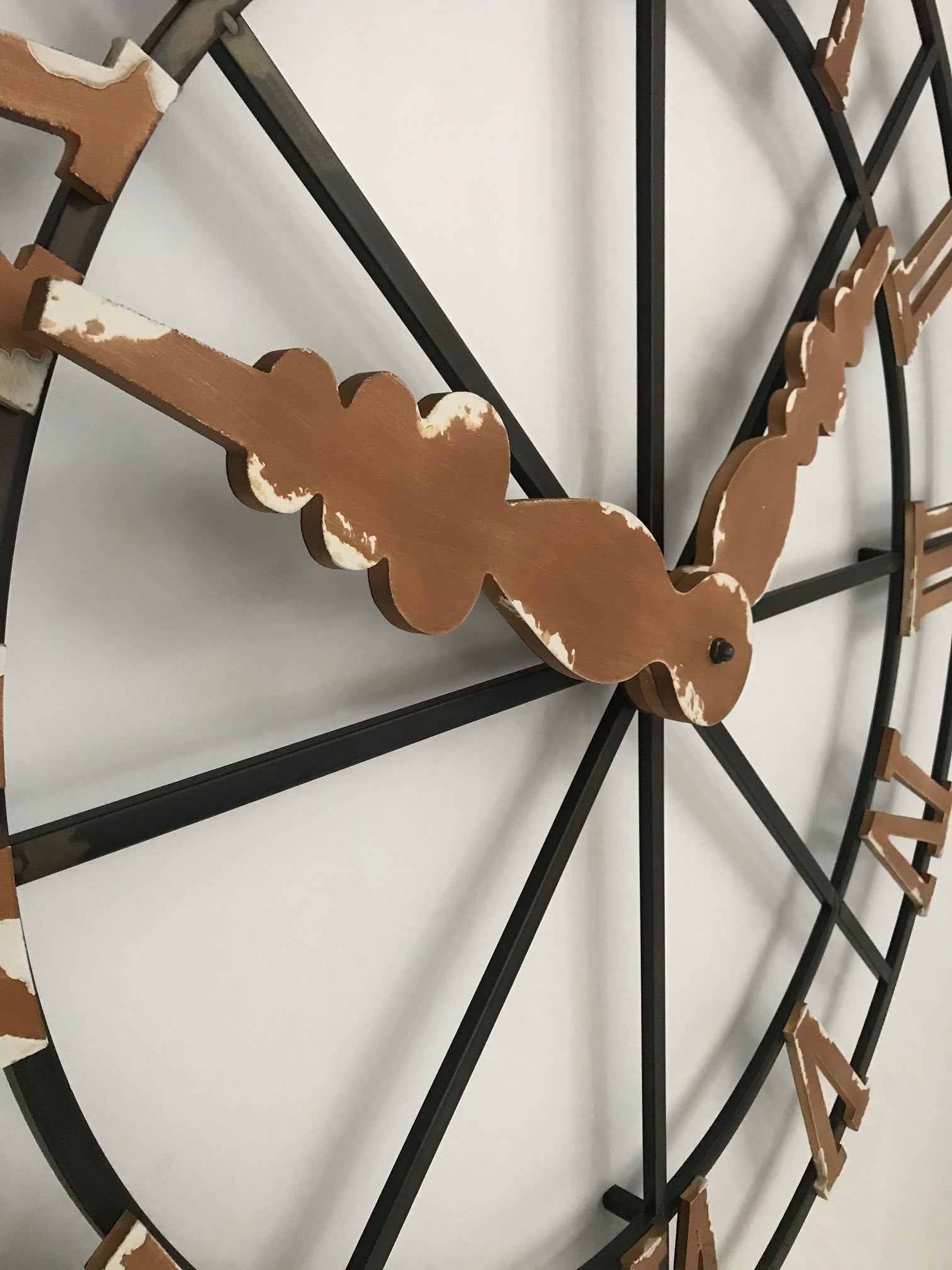 Anytime Wall Art 118cm Decorative Metal Clockface Roman Numerals