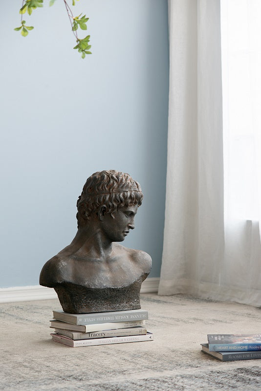 Atticus Bust Statue 57cm Antique Weathered Finish Classical Sculpture