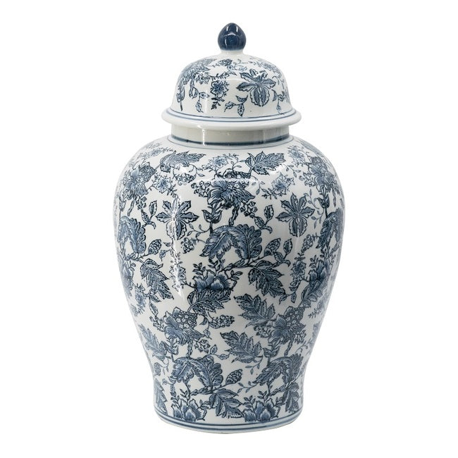 Chinoiserie Tall Ginger Jar 59cm Blue & White Porcelain Decorative Jar