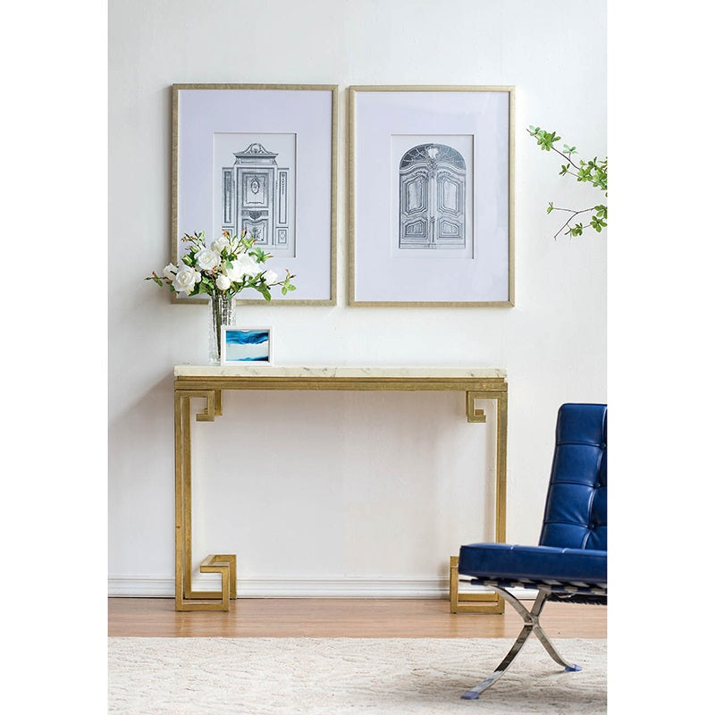 Ornate Doors Wall Art Set of 2 Pencil Prints Classic Architectural Decor