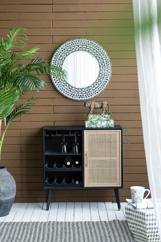 Tiger Statue Polyresin Home Decor Copper Finish - 29 cm