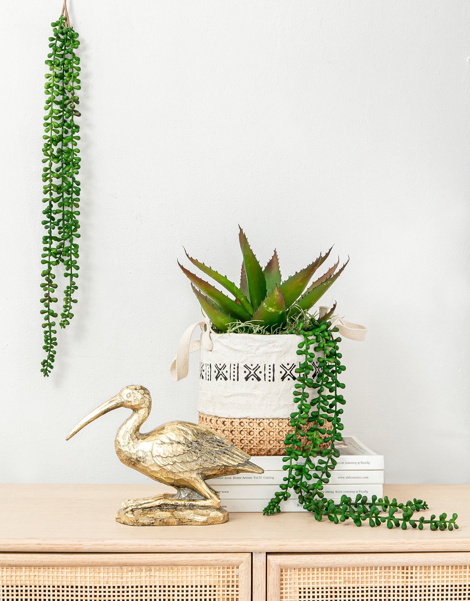 Crane Kneeling Statue Polyresin Gold Finish Home Decor - 18 cm