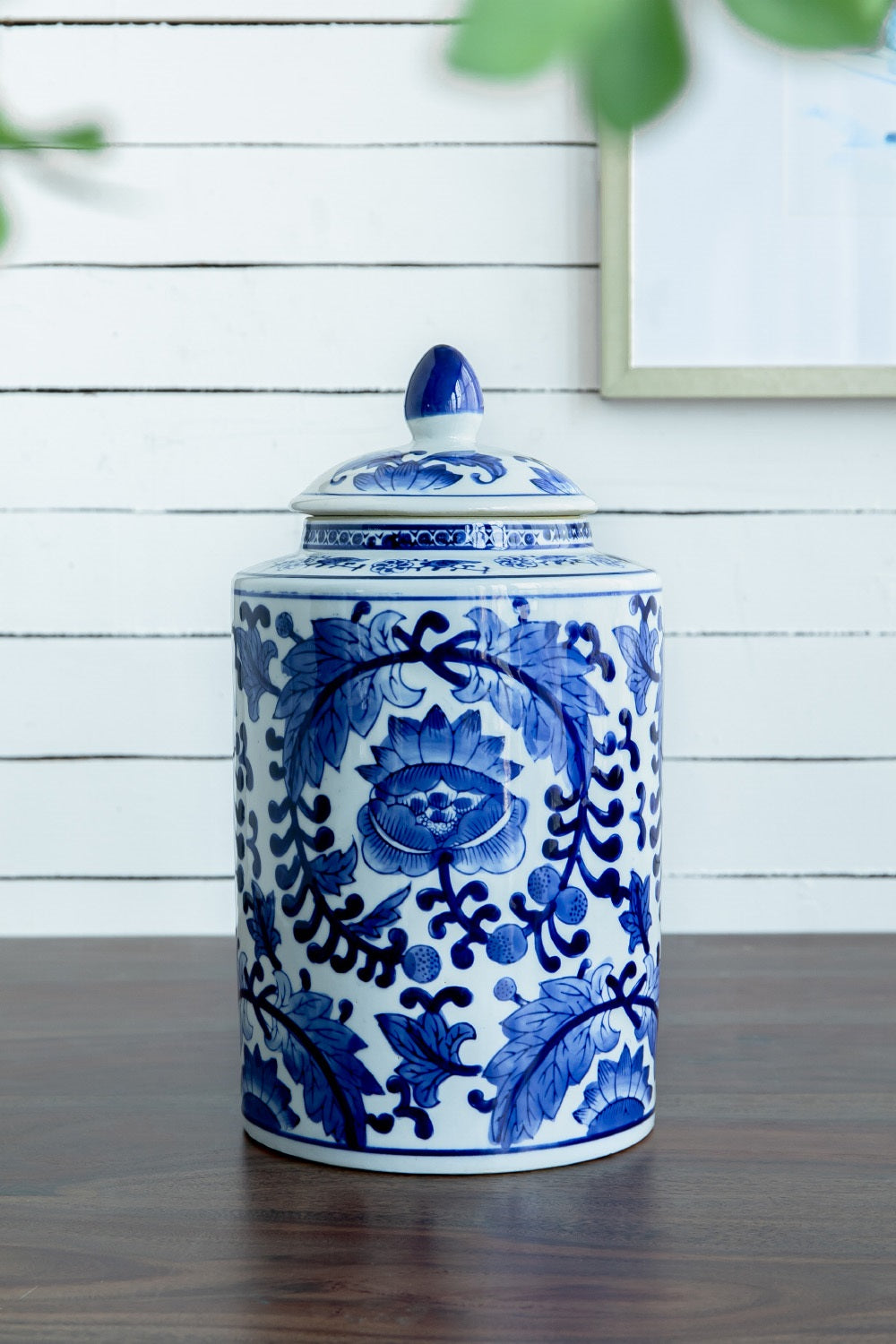 Indra Large Porcelain Jar with Lid Decorative Storage Container