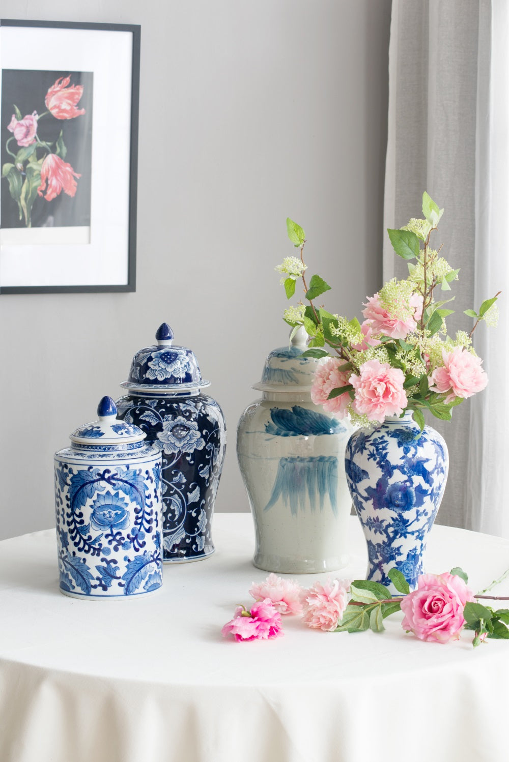 Indra Large Porcelain Jar with Lid Decorative Storage Container